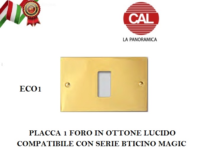 COPRINTERRUTTORE MAGIC IN OTTONE LUCIDO FORO 3