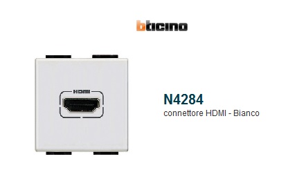 BTICINO N4284 LIVING LIGHT BIANCO CONNETTORE HDMI